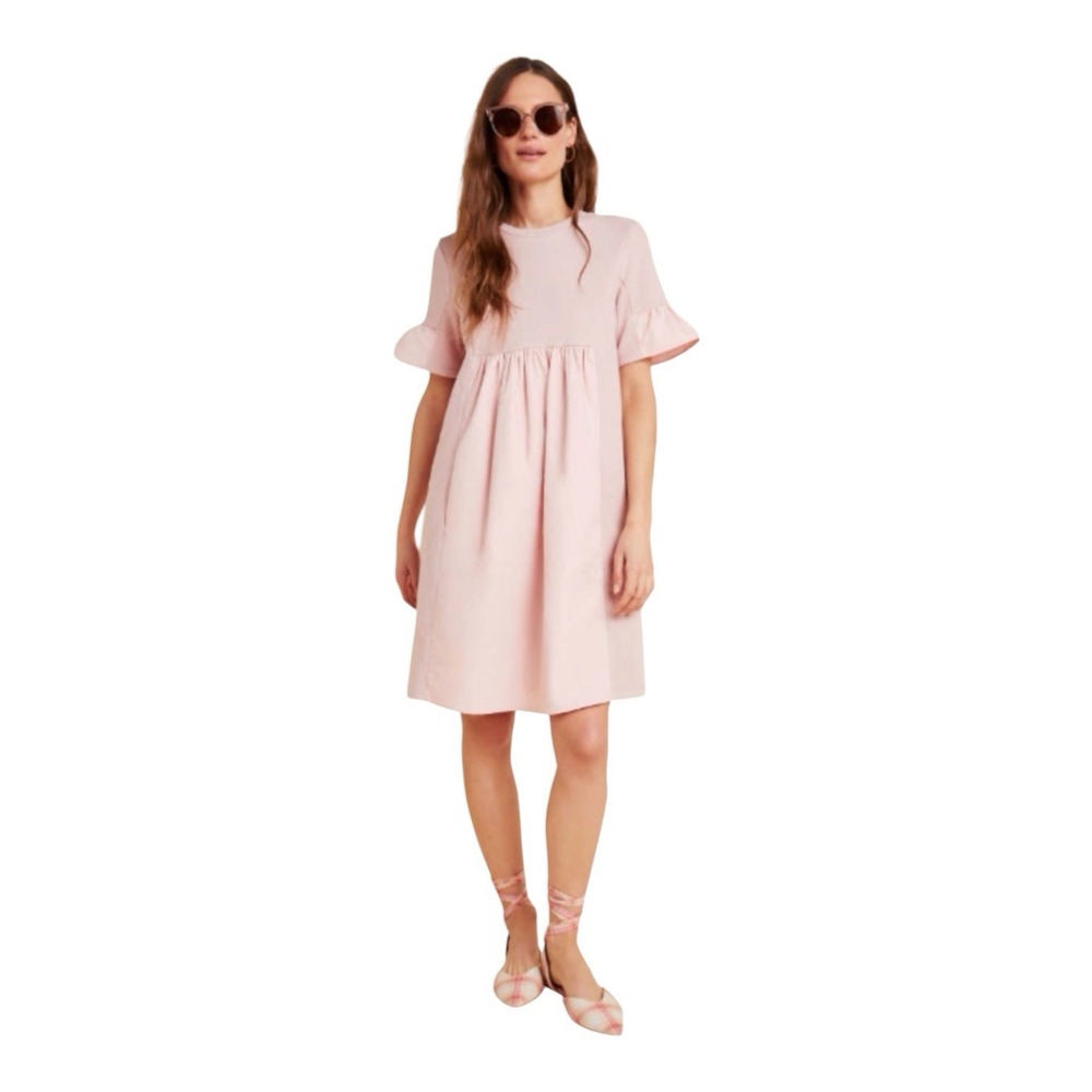 New Anthropologie Dress Women's XS Short Sleeve Babydoll Coquette Stretch